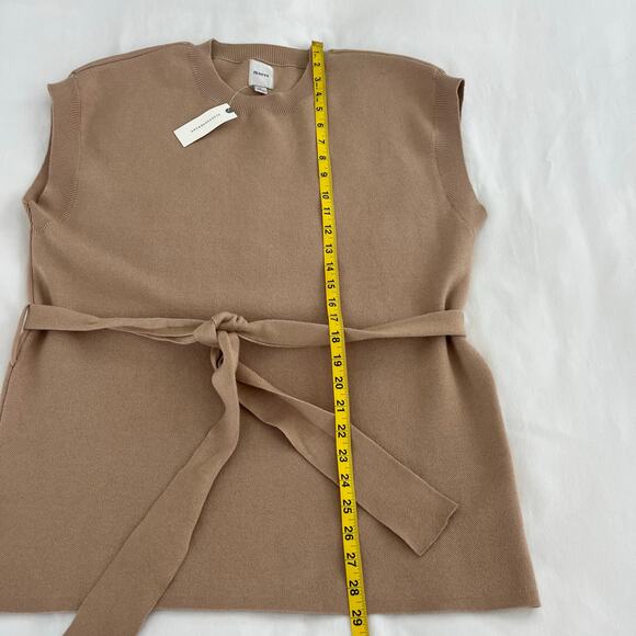 Anthropologie Maeve NWT Belted Muscle Sweater Sleeveless Vest, Size Small - Picture 9 of 12